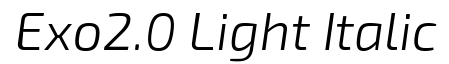 Exo 2.0 Light Italic