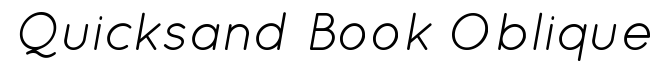 Quicksand Book Oblique Regular