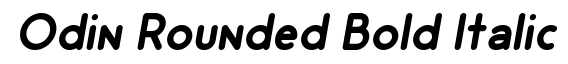 Odin Rounded Bold Italic