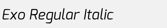Exo Regular Italic