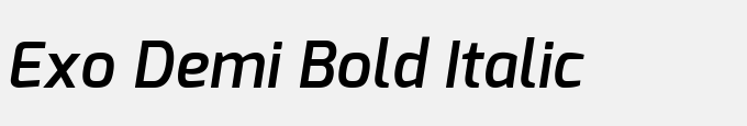 Exo Demi Bold Italic