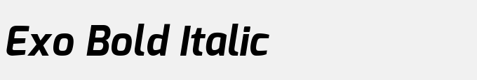Exo Bold Italic