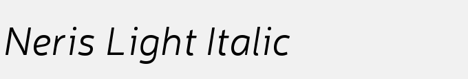 Neris Light Italic