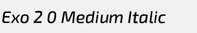 Exo 2.0 Medium Italic