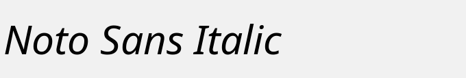 Noto Sans Italic