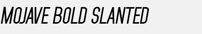 Mojave Bold Slanted