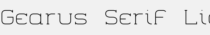 Gearus Serif Light