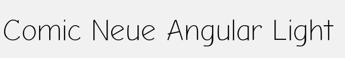 Comic Neue Angular Light
