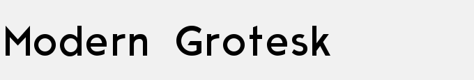 Modern Grotesk