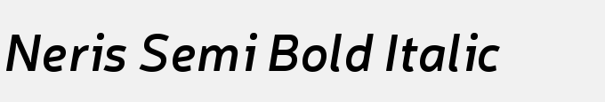Neris Semi Bold Italic