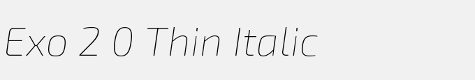 Exo 2.0 Thin Italic