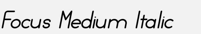 Focus Medium Italic