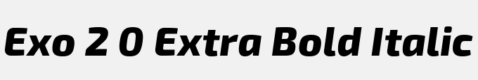 Exo 2.0 Extra Bold Italic