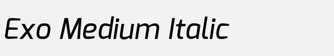 Exo Medium Italic