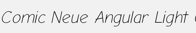 Comic Neue Angular Light Oblique