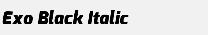 Exo Black Italic