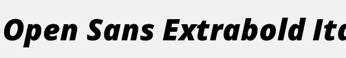 Open Sans Extrabold Italic