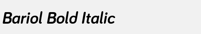 Bariol Bold Italic