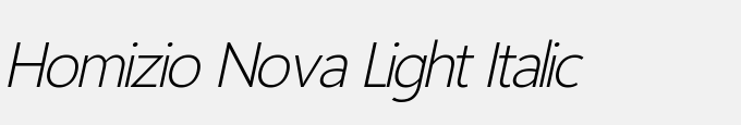 Homizio Nova Light Italic