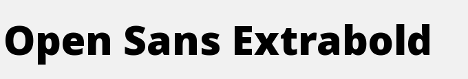 Open Sans Extrabold