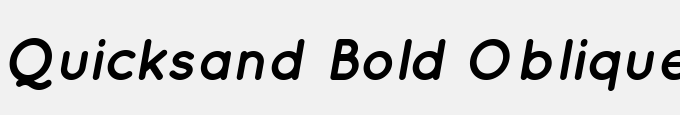 Quicksand Bold Oblique Regular