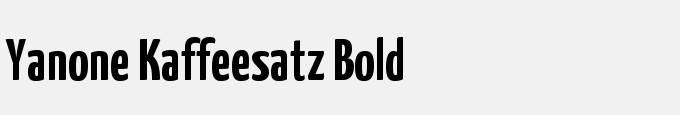 Yanone Kaffeesatz Bold