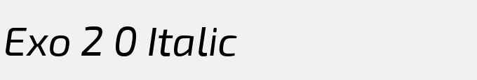 Exo 2.0 Italic