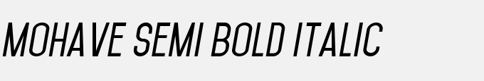Mohave Semi Bold Italic
