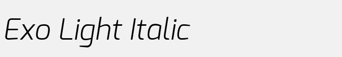 Exo Light Italic