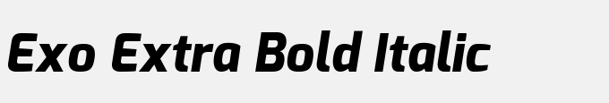 Exo Extra Bold Italic