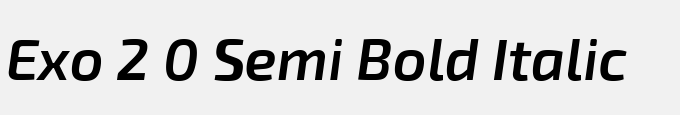 Exo 2.0 Semi Bold Italic