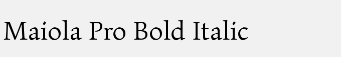 Maiola Pro Bold Italic