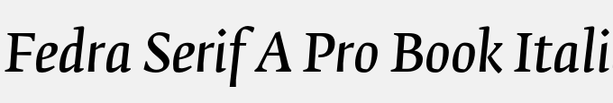 Fedra Serif A Pro Book Italic