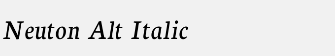Neuton Alt Italic