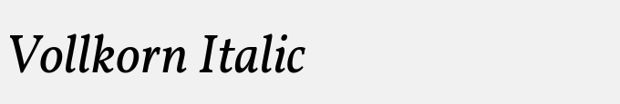 Vollkorn Italic