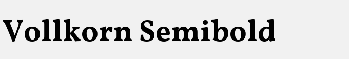 Vollkorn Semibold