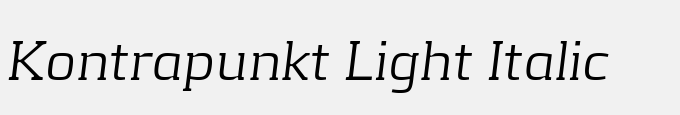 Kontrapunkt Light Italic