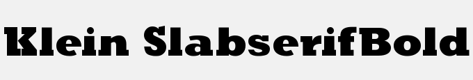 Klein Slabserif-Bold