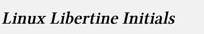 Linux Libertine Initials