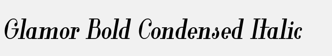 Glamor Bold Condensed Italic
