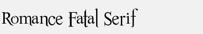 Romance Fatal Serif Std