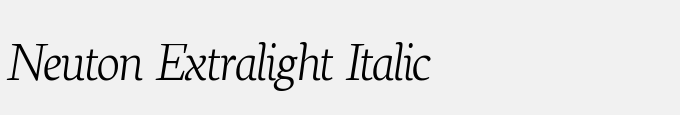 Neuton Extralight Italic