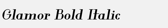 Glamor Bold Italic