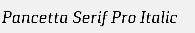 Pancetta Serif Pro Italic