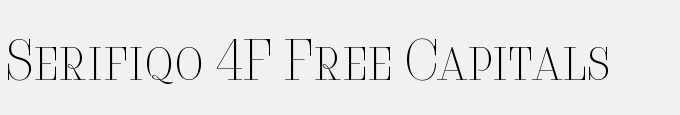 Serifiqo 4F Free Capitals