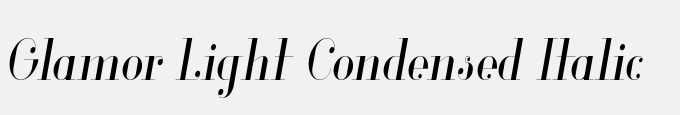 Glamor Light Condensed Italic