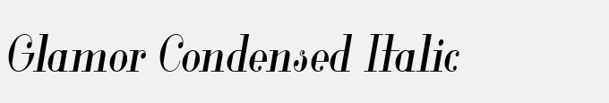 Glamor Condensed Italic