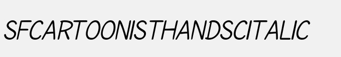 SF Cartoonist Hand SC Italic