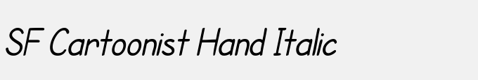 SF Cartoonist Hand Italic