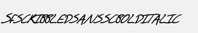 SF Scribbled Sans SC Bold Italic